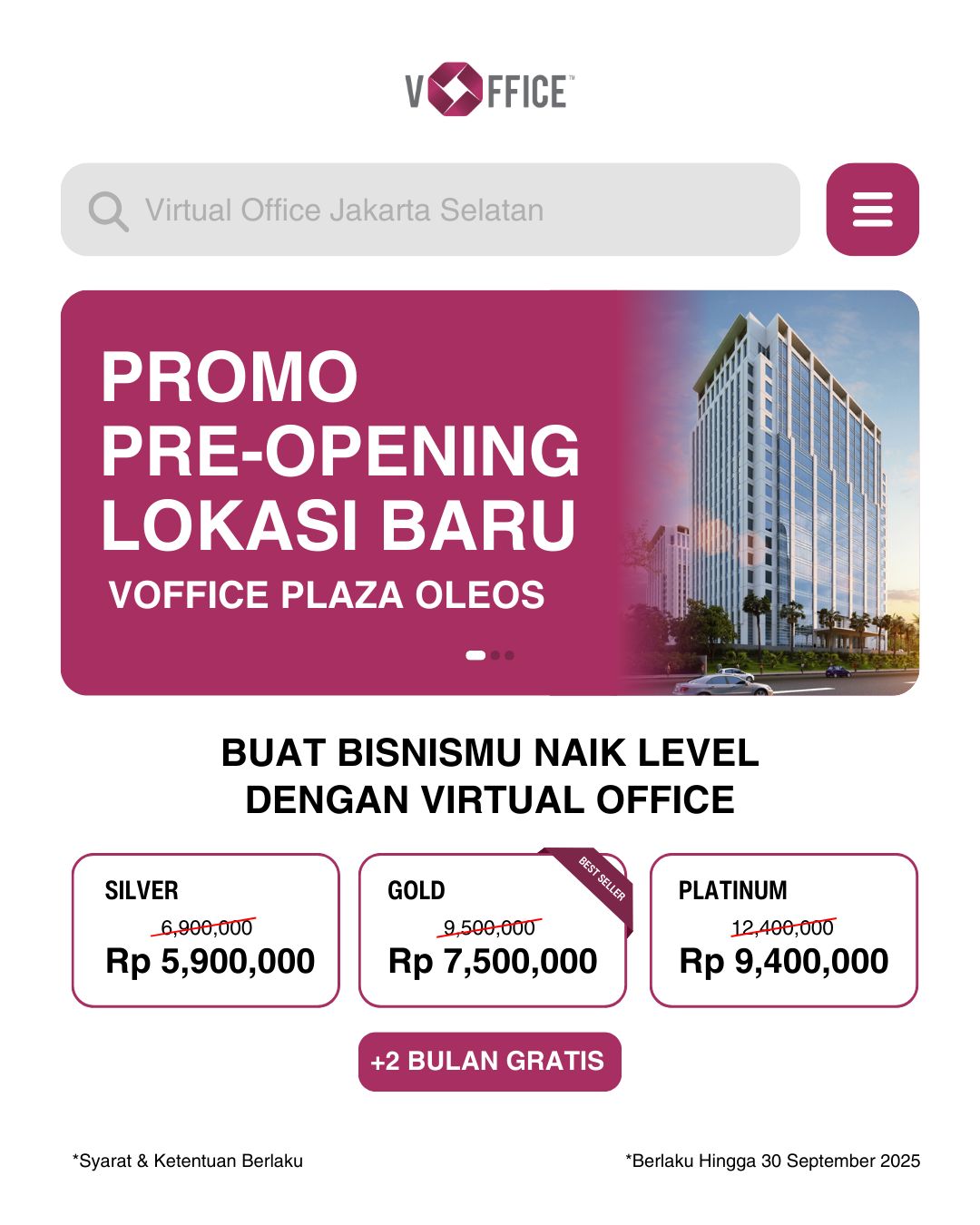 Promo vOffice Plaza Oleos